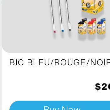 Bic bleu/rouge/noir